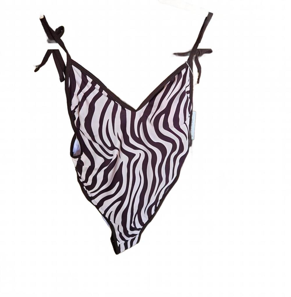 NEW MERMAID FASHION women's zebra high hip swimsuit in brown